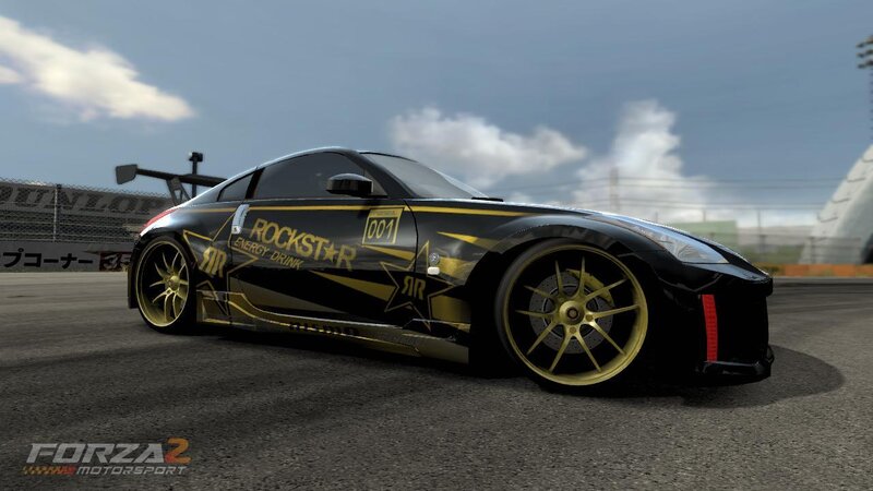 Rockstar Nissan 350Z on track