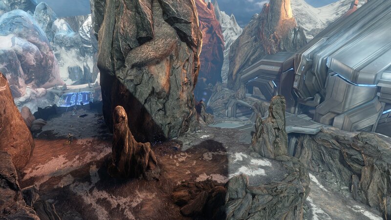 Rocky Alien Landscape — Gray, Dramatic