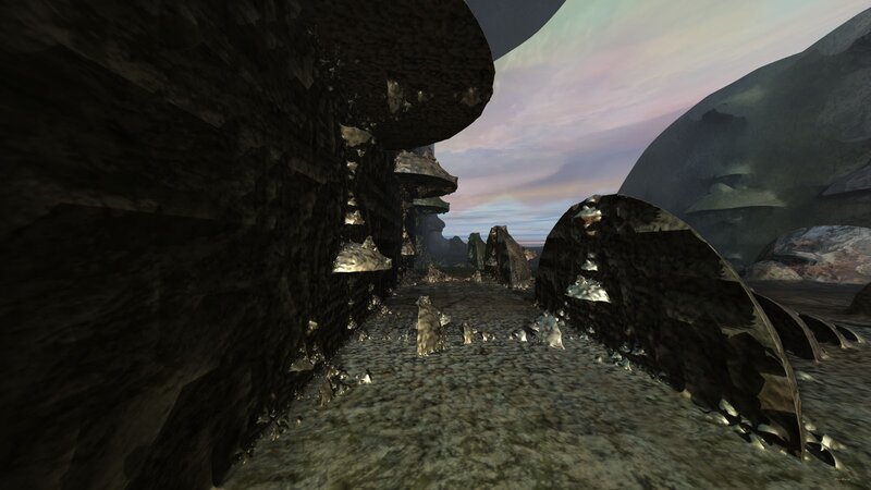 Rocky Alien Landscape — Gray