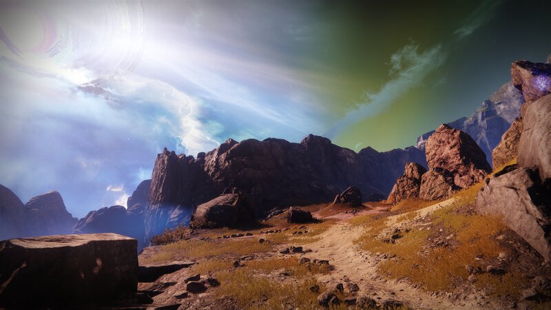 Rocky Alien Landscape — Green