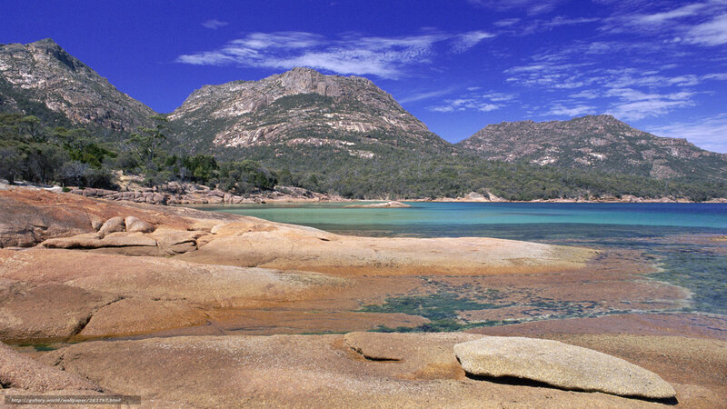 Rocky Beach and Mountains