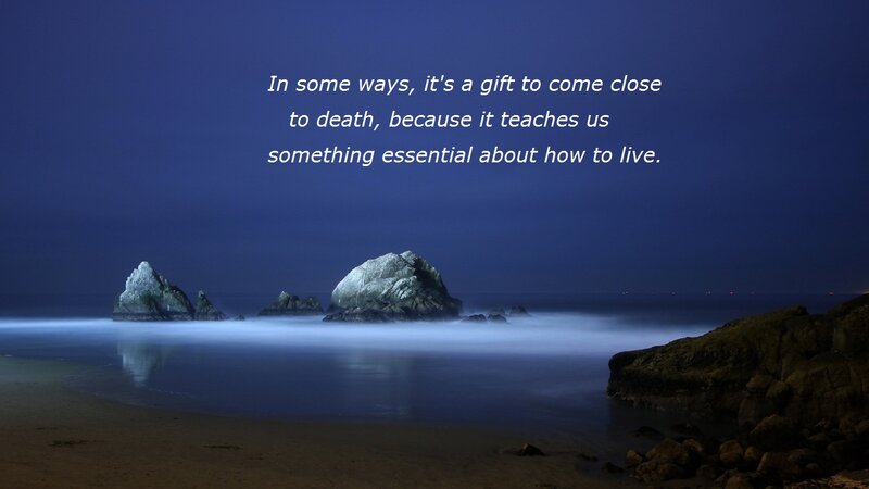 Rocky Beach at Night — Blue