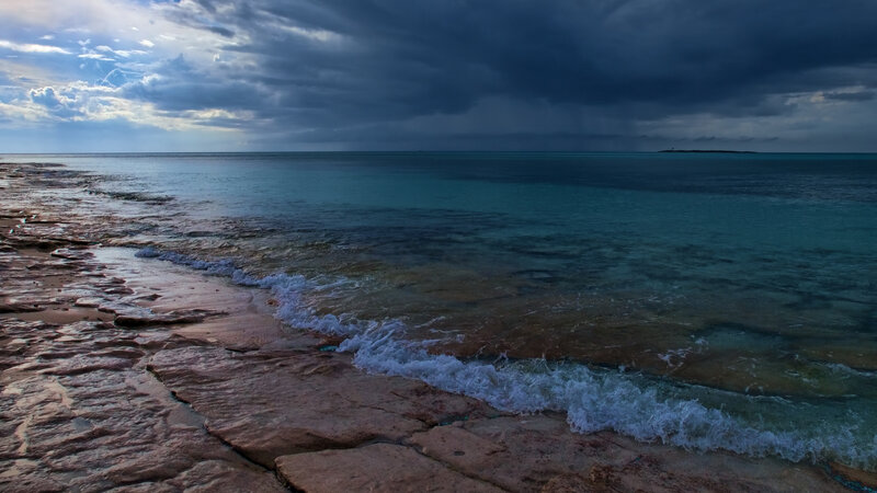 Rocky Beach at Storm