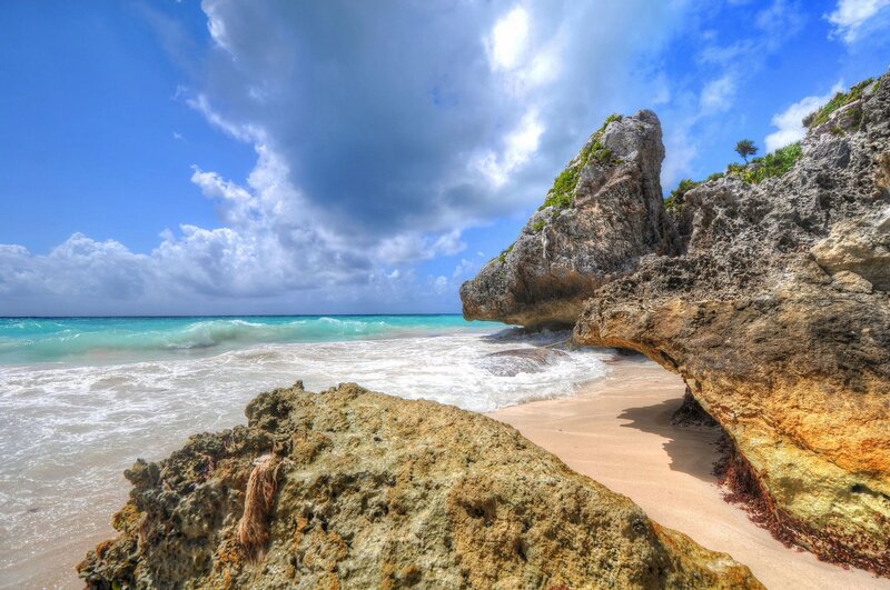 Rocky Beach Cove — Blue, Dramatic