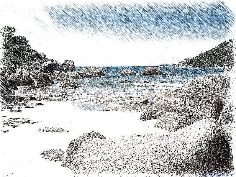 Rocky Beach Scene
