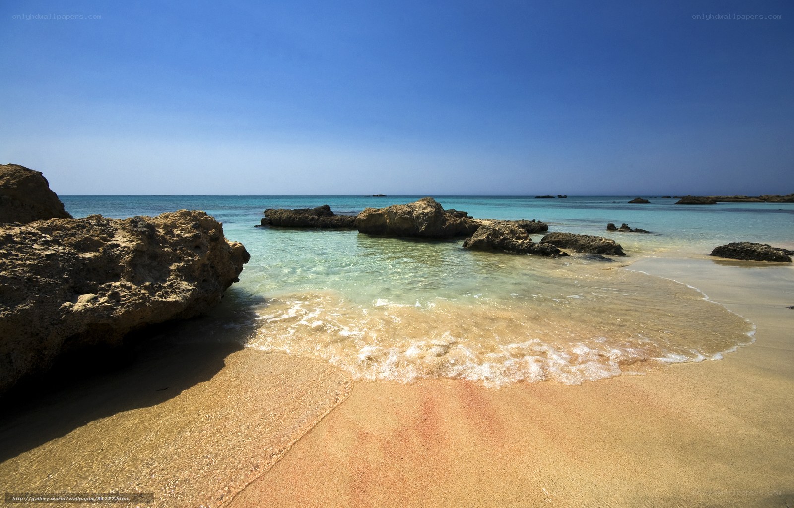 Rocky beach with clear water