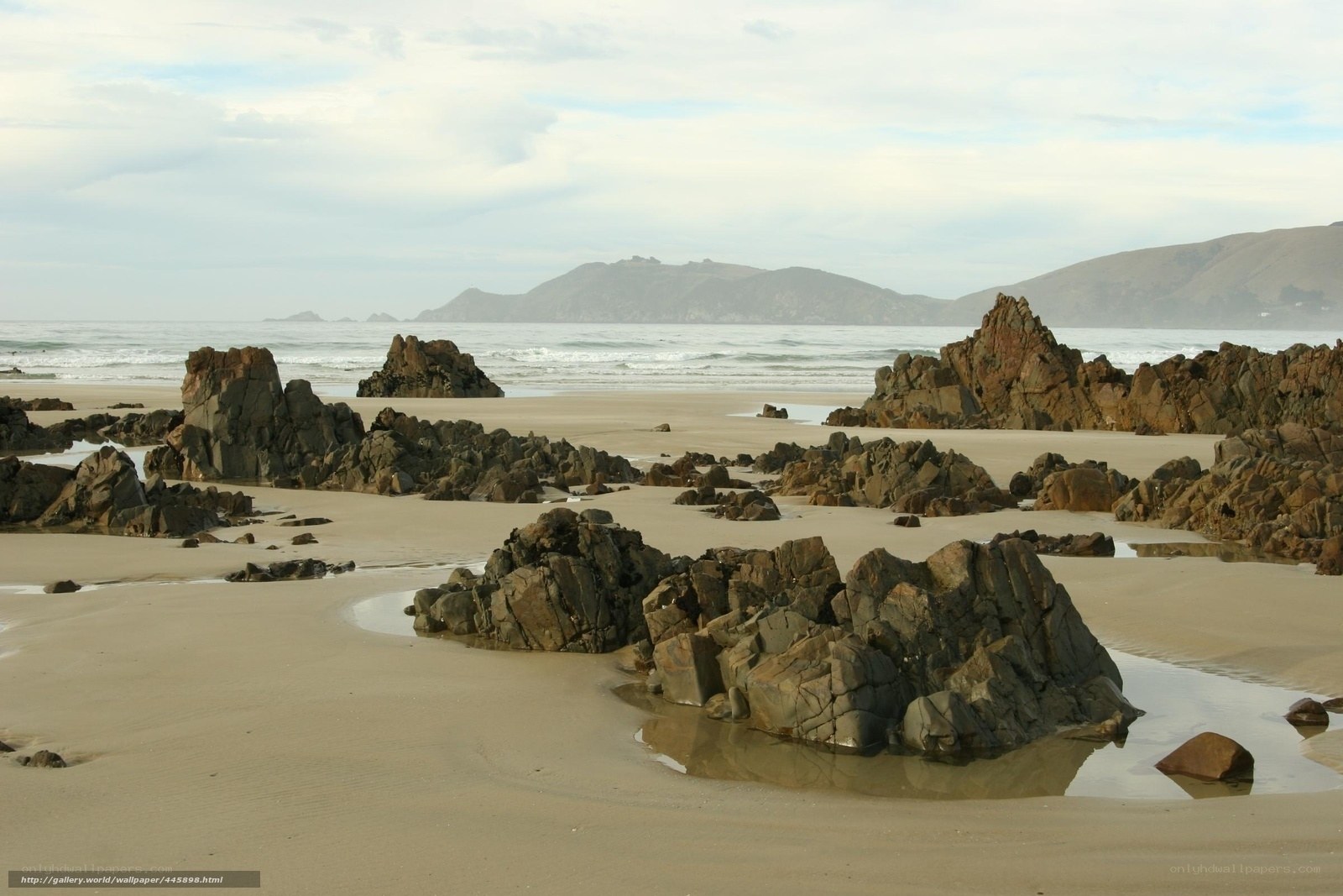 Rocky beach with ocean view