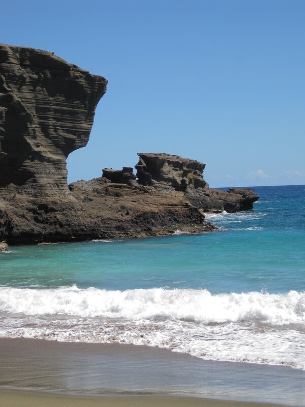 rocky beach with turquoise water