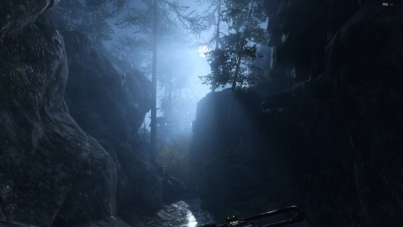 Rocky Canyon at Night