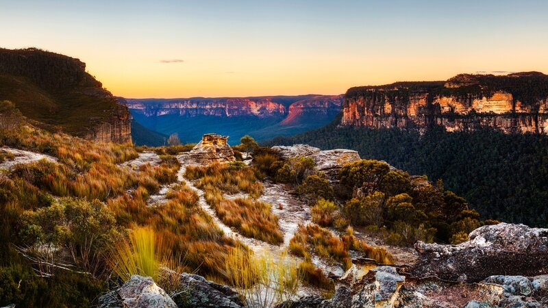 Rocky Canyon Landscape — Orange, Serene