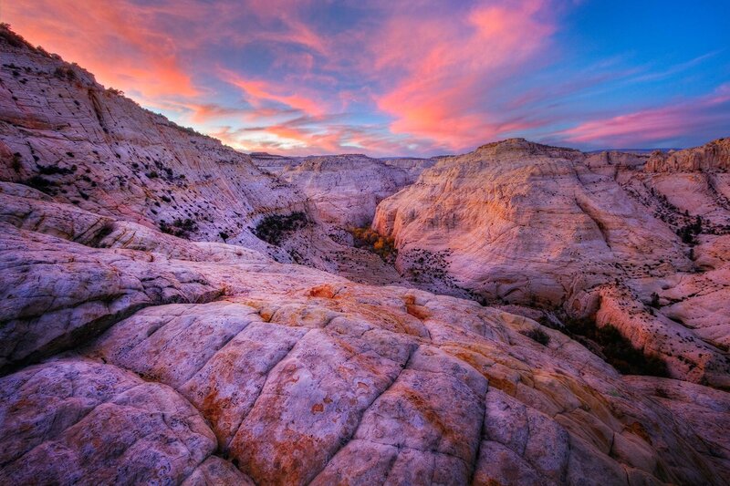 Rocky Canyon Landscape — Pink, Dramatic