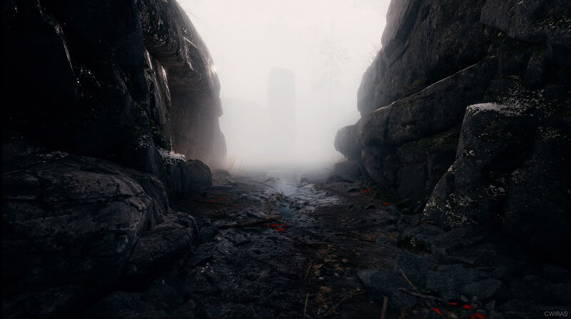 Rocky Canyon Path — Gray