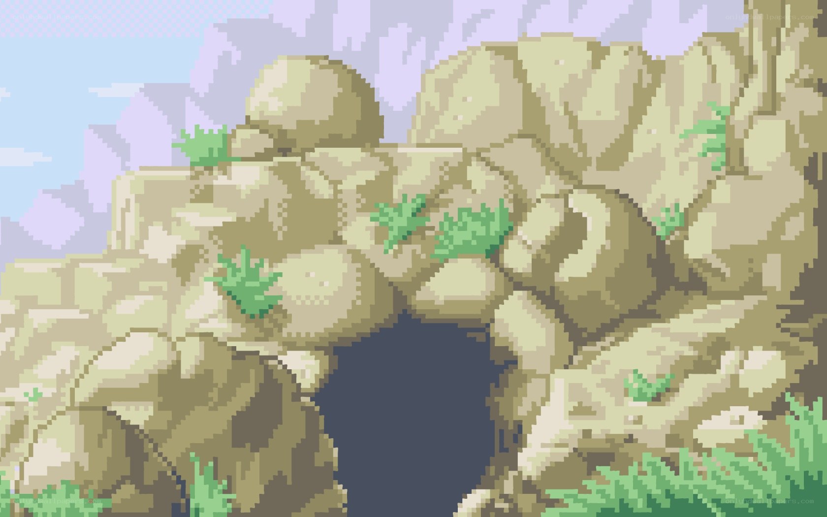 rocky cave entrance