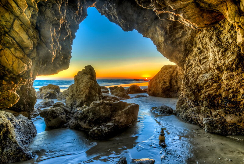 Rocky Cave Opening — Blue