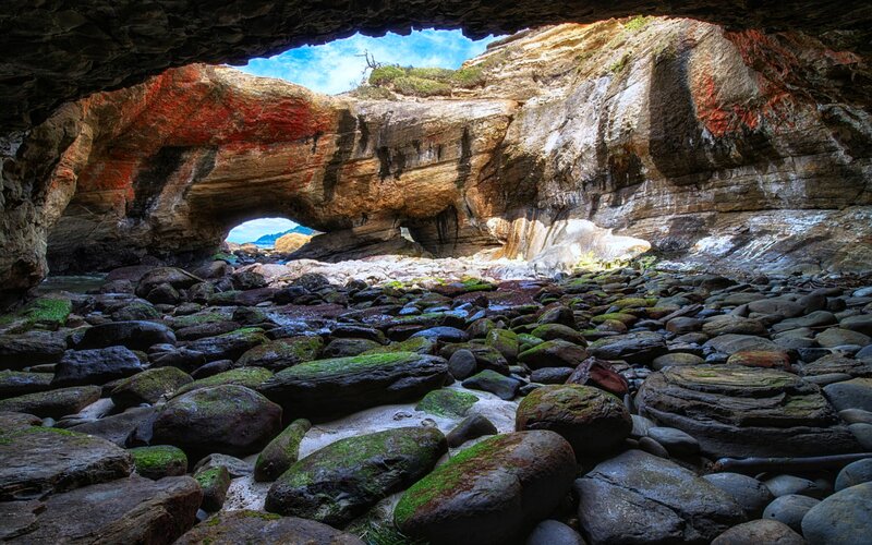 Rocky Cave with Arch