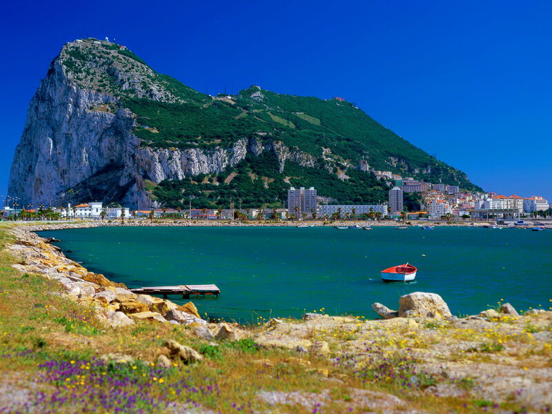 Rocky Cliff by Sea — Blue, Serene