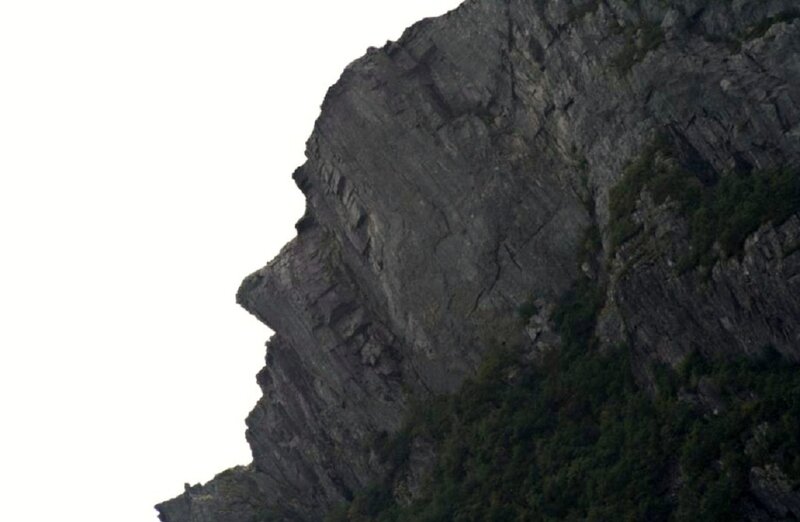 Rocky Cliff Face — Gray, Dramatic, Photograph