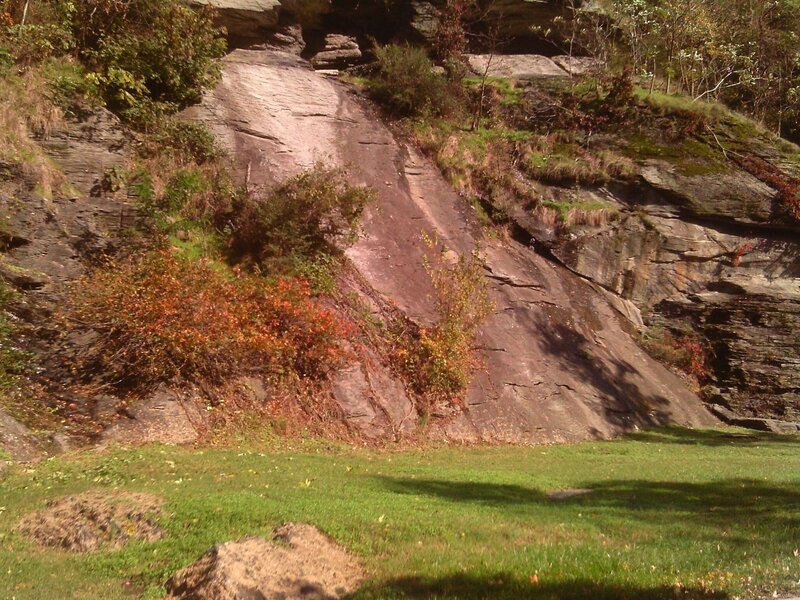 Rocky Cliff Face — Green, Natural