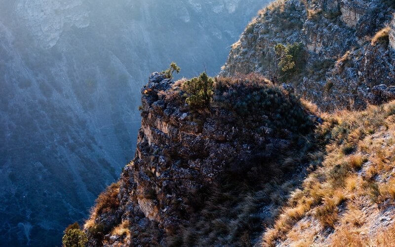 Rocky Cliff in Canyon