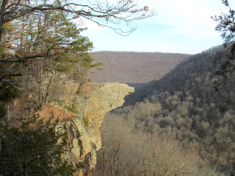 Rocky Cliff over Canyon — Brown