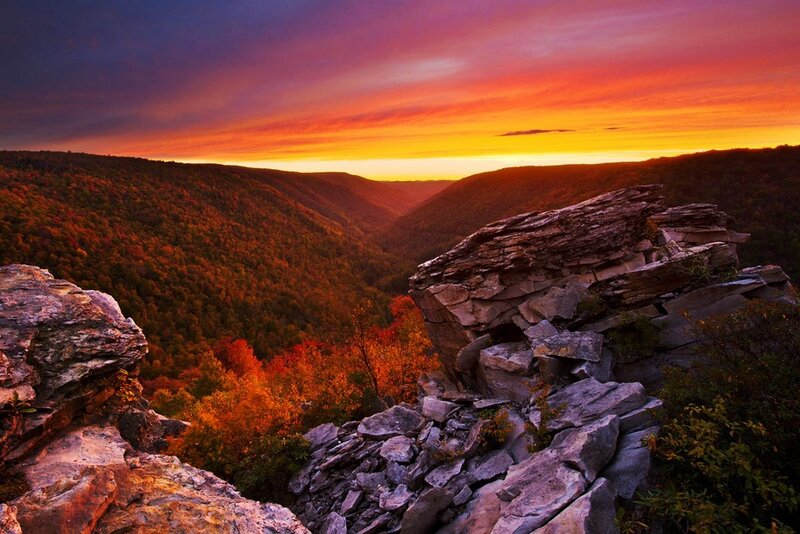 Rocky Cliff over Valley