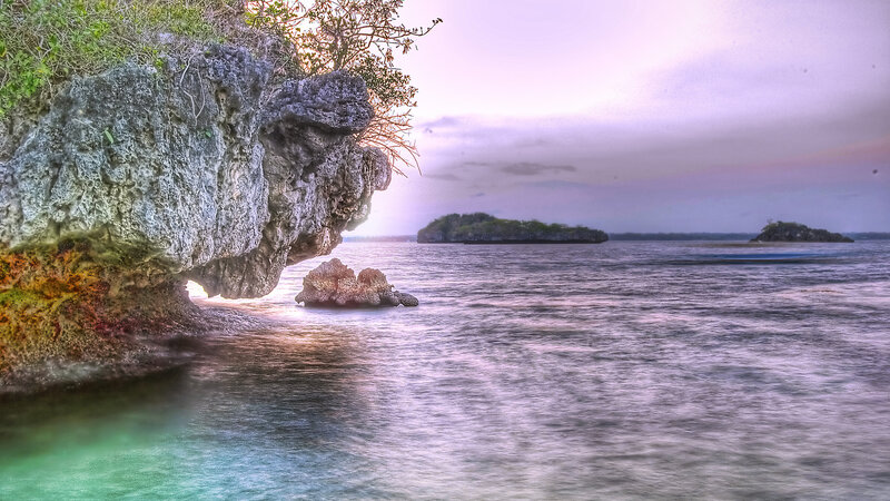Rocky Cliff over Water