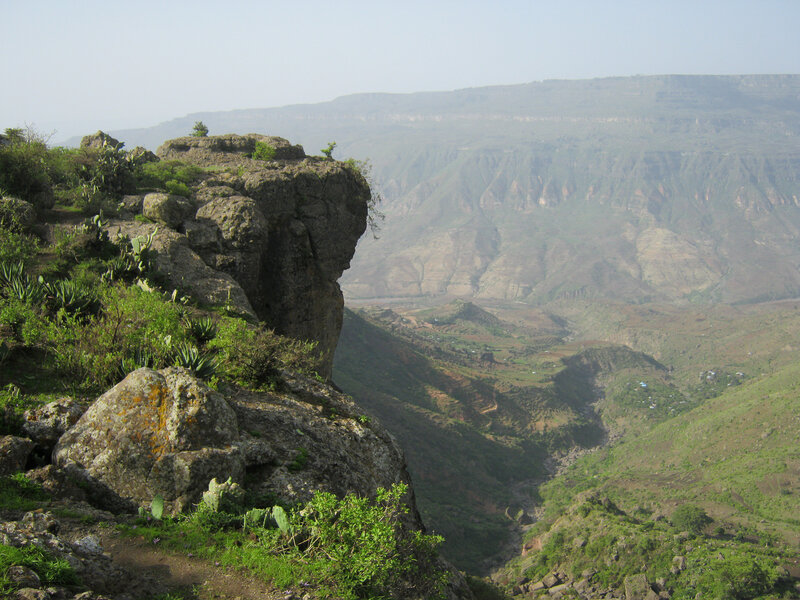 Rocky Cliff Overlooking Canyon