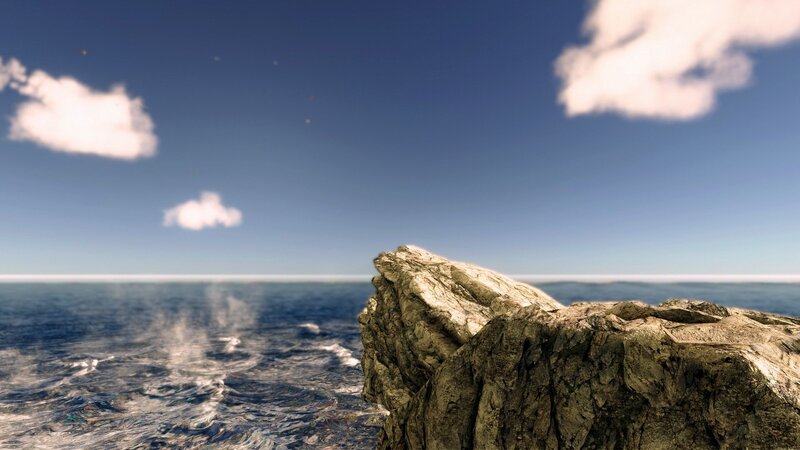 Rocky cliff overlooking ocean