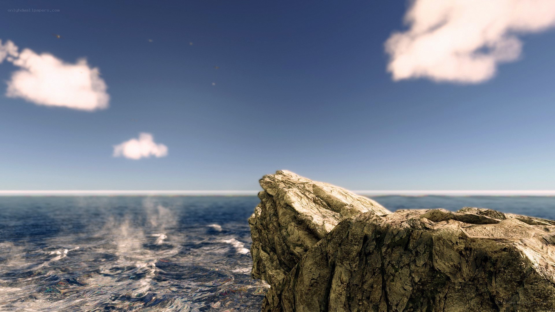 Rocky cliff overlooking ocean
