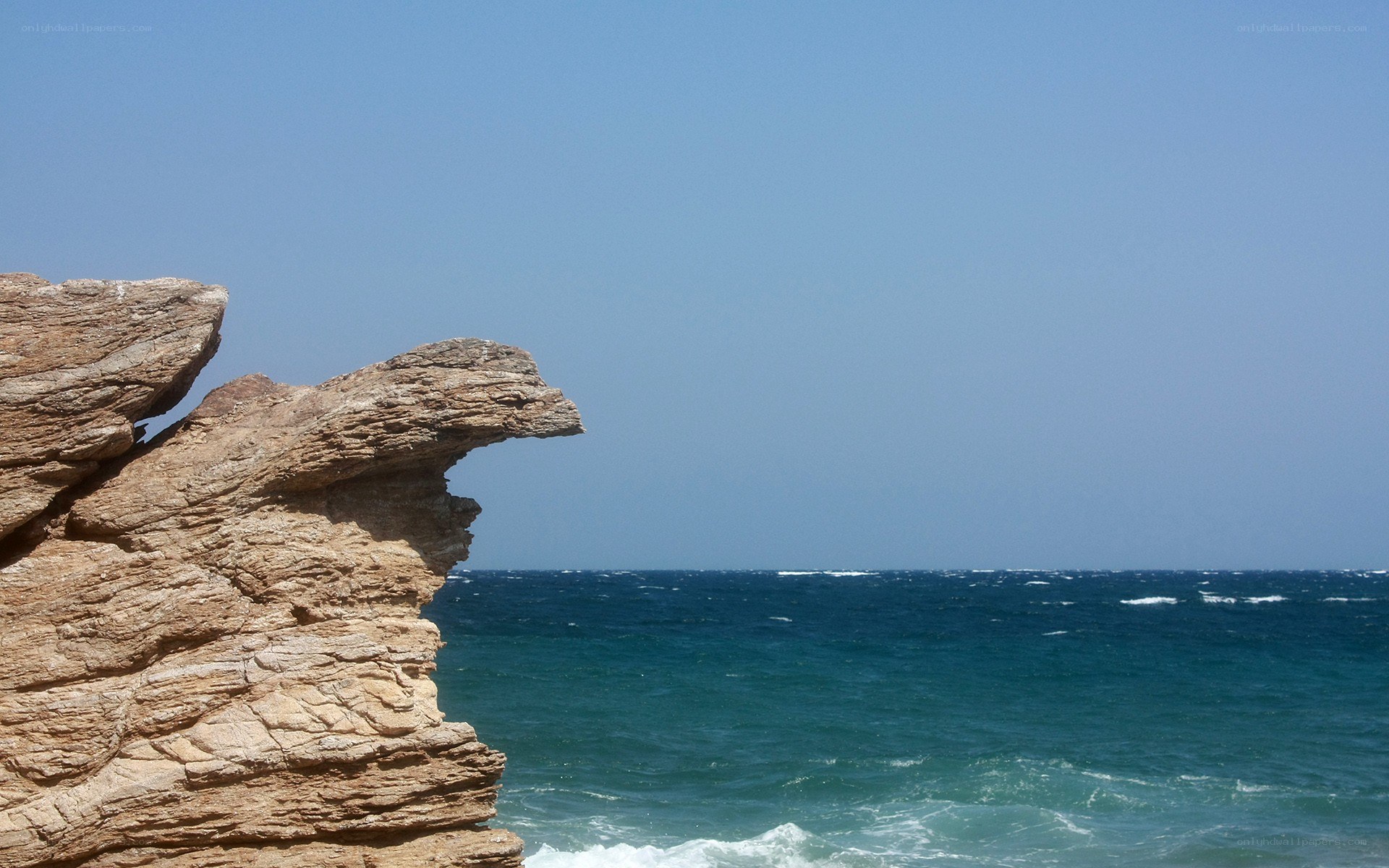 Rocky cliff overlooking the sea