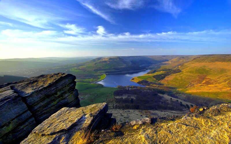 Rocky Cliff Overlooking Valley