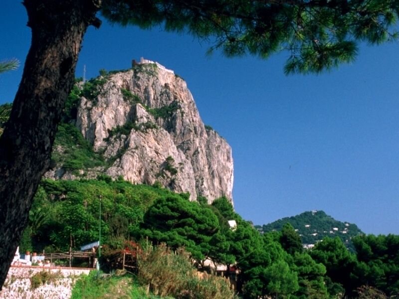 Rocky Cliff with Fortress