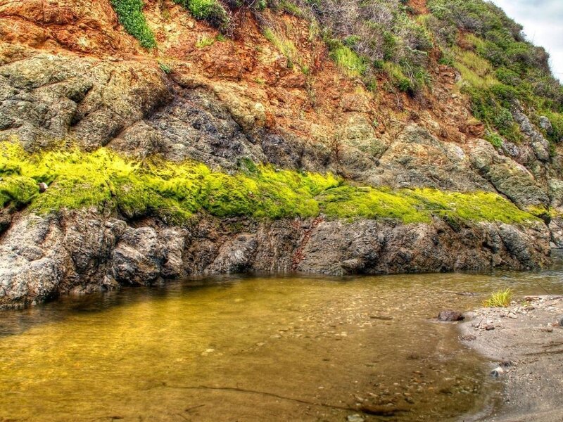 Rocky Cliff with Moss