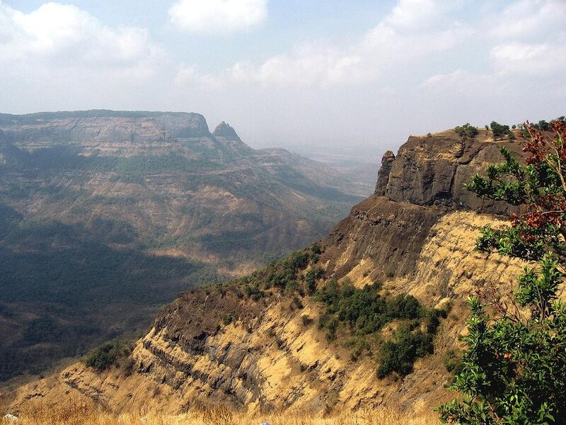rocky cliffs and valley view