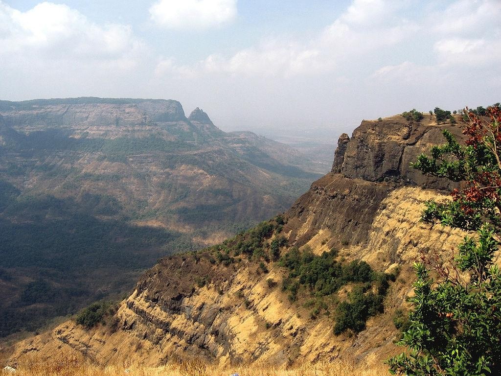 rocky cliffs and valley view