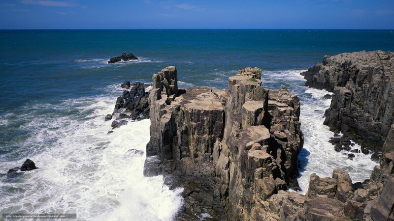 Rocky cliffs by the ocean