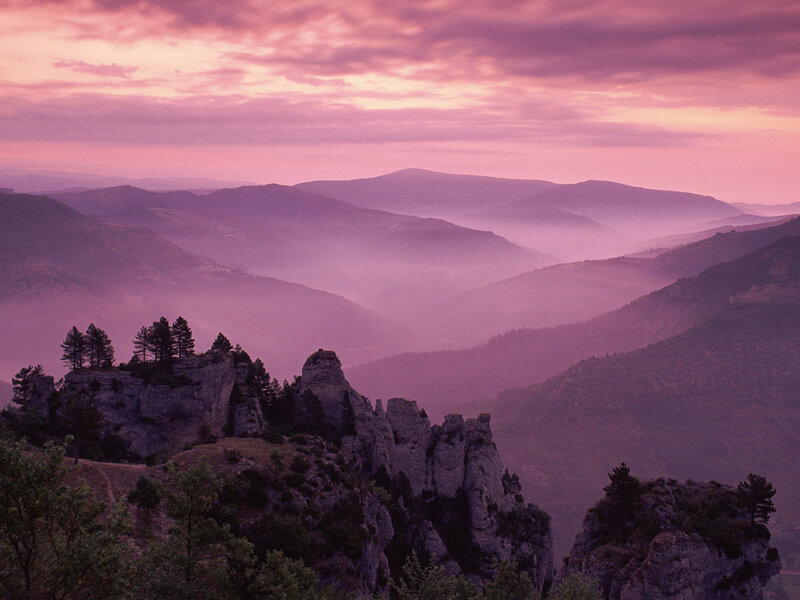 Rocky Cliffs in Valley