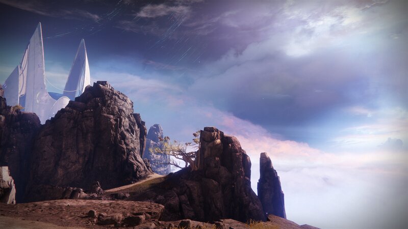 Rocky Cliffs with Alien Structure
