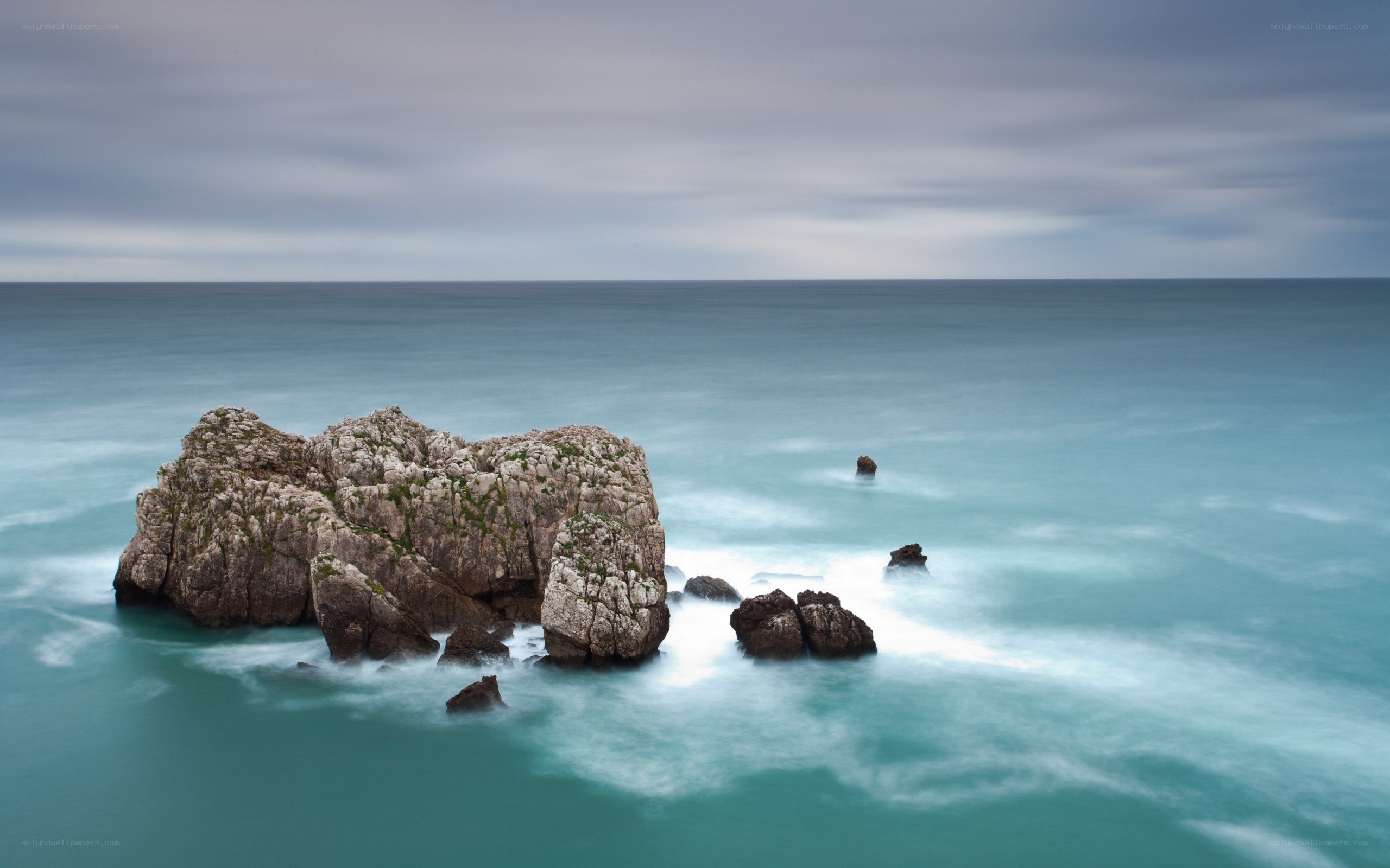 Rocky coast at sea