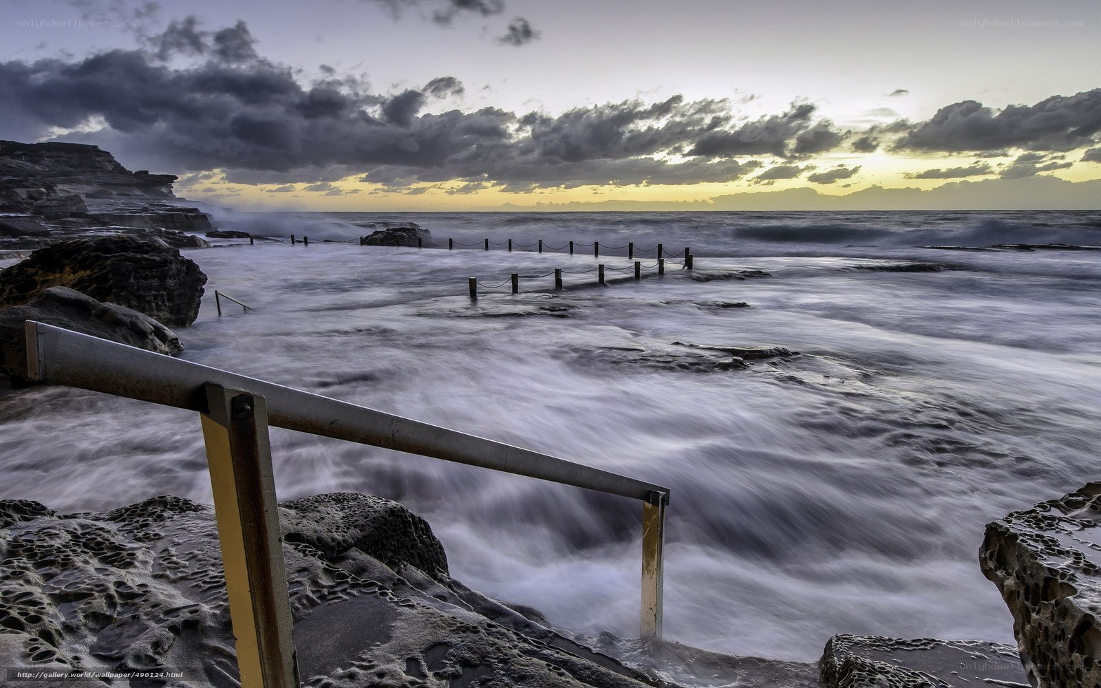 Rocky coast at sunset