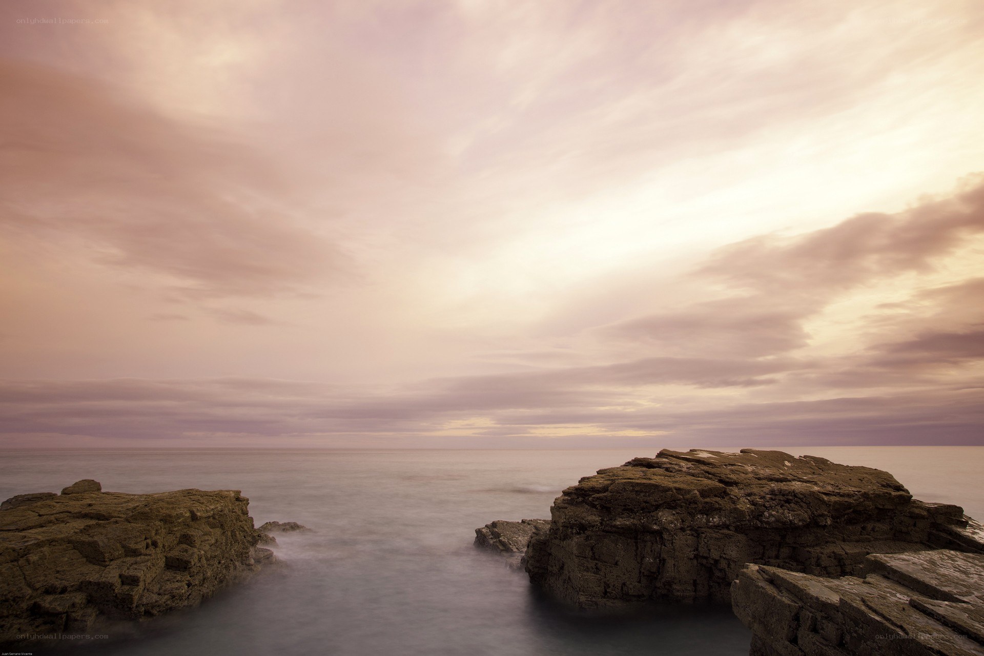 Rocky coast at sunset