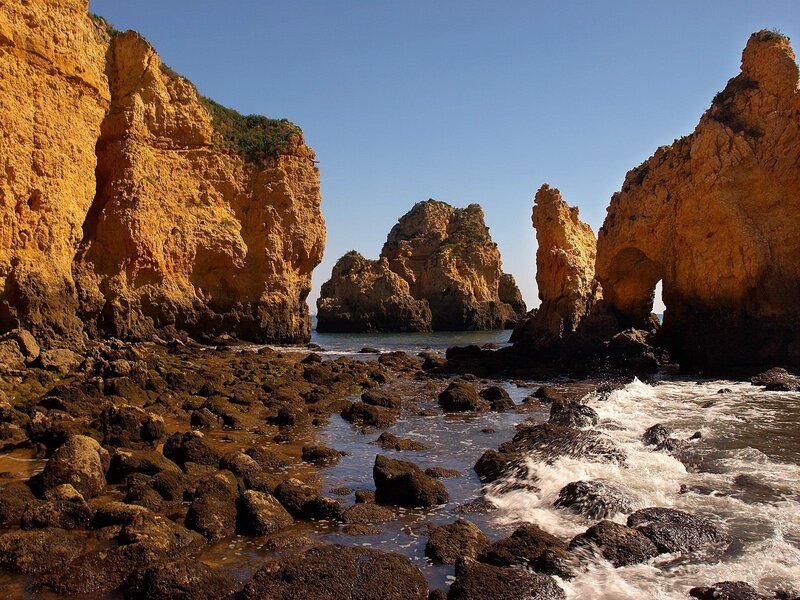 rocky coastal cove