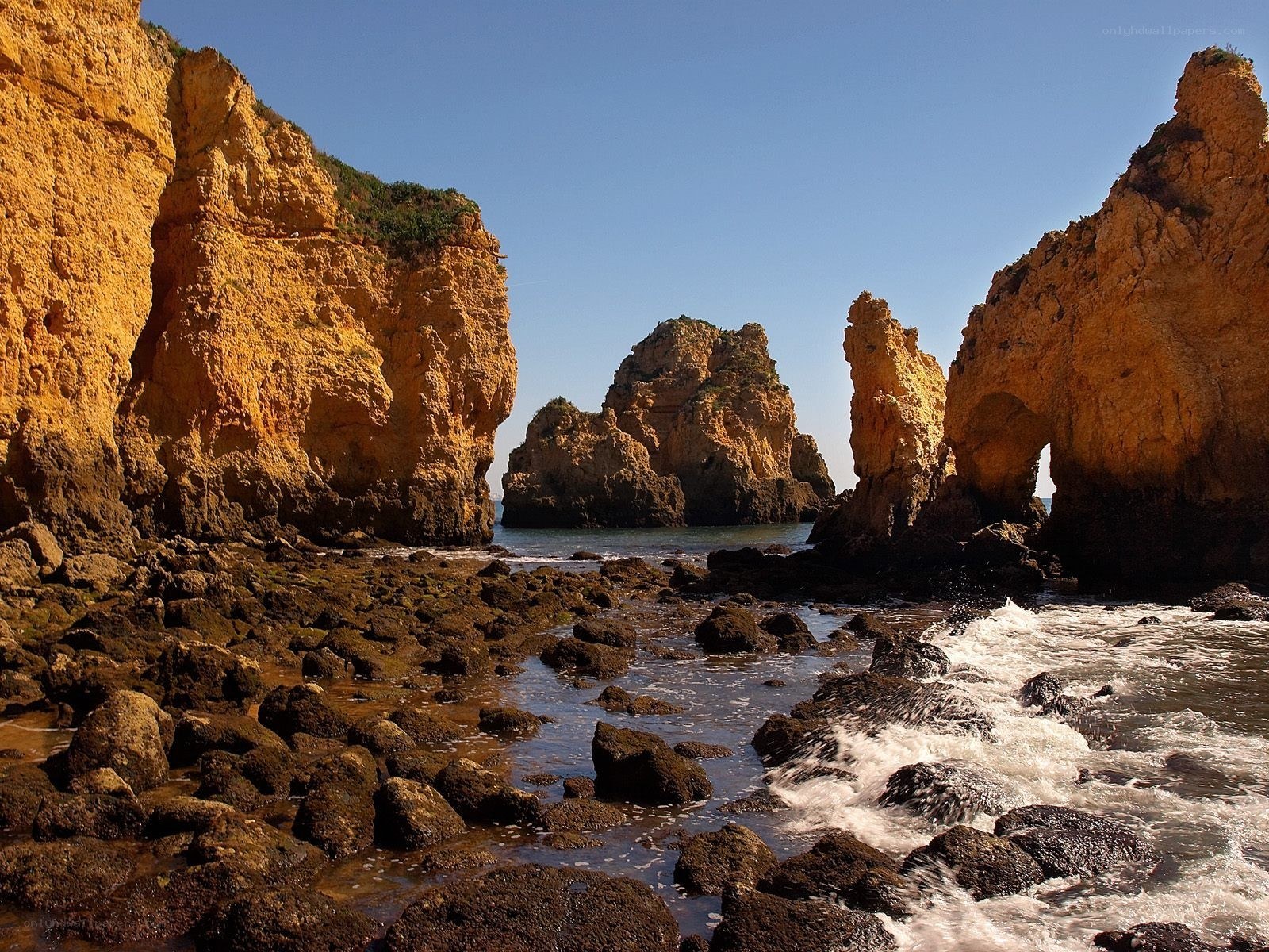 rocky coastal cove