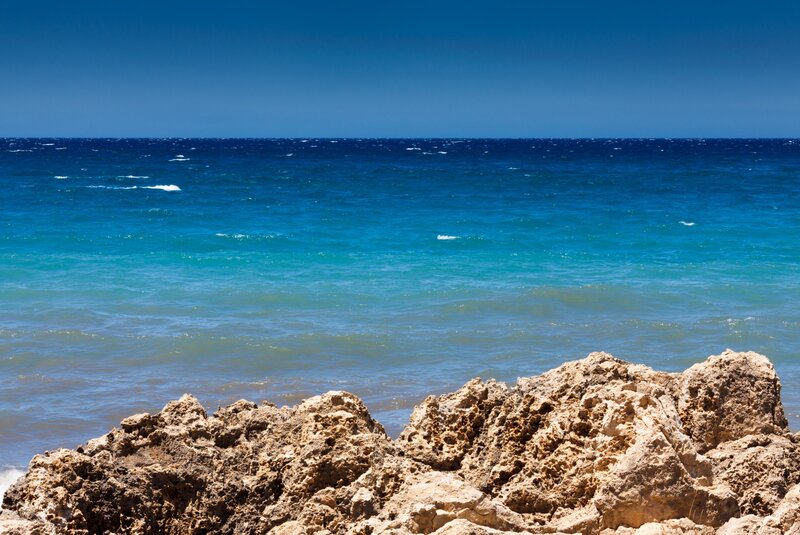 Rocky Coastline and Ocean