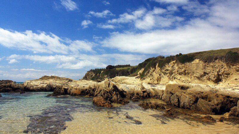 Rocky Coastline at Beach