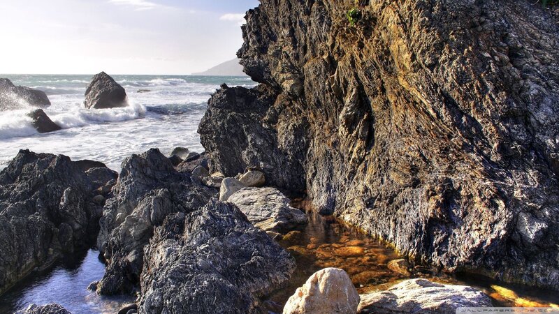 Rocky Coastline at Ocean