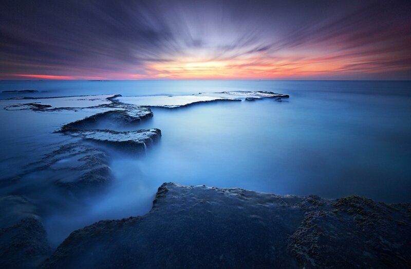 Rocky Coastline at Sunset — Serene, Ocean