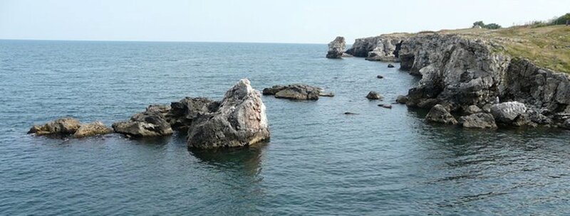 Rocky Coastline — Blue, Calm