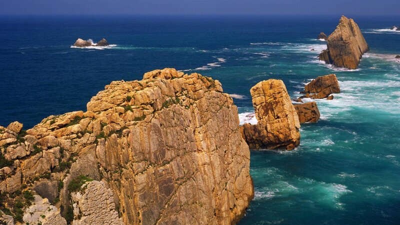 Rocky Coastline — Blue, Dramatic, Afternoon