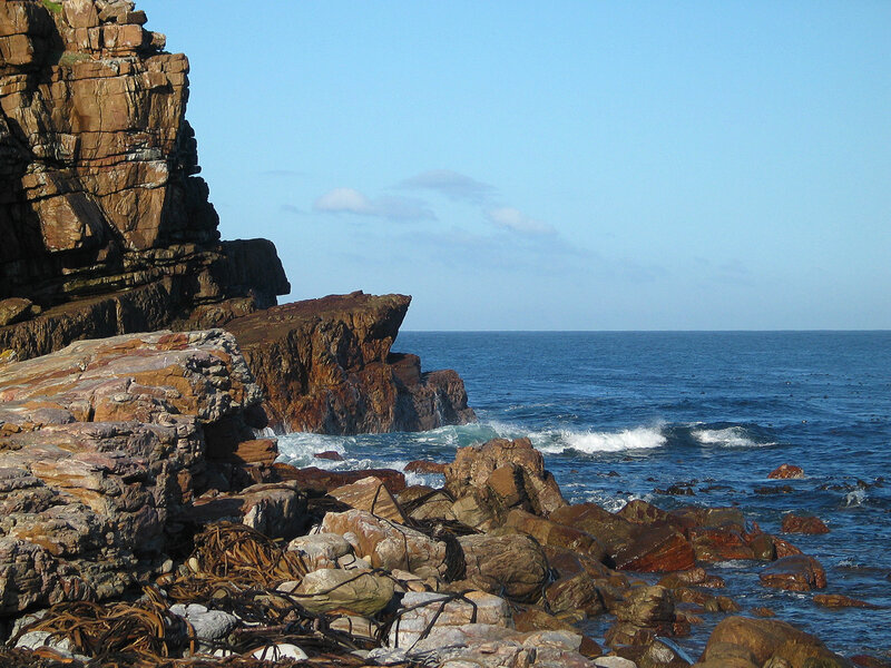 Rocky Coastline — Blue, Serene, Afternoon, Photograph, Ocean, Waves